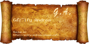 Gálfy Andrea névjegykártya