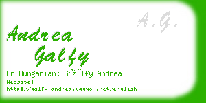 andrea galfy business card